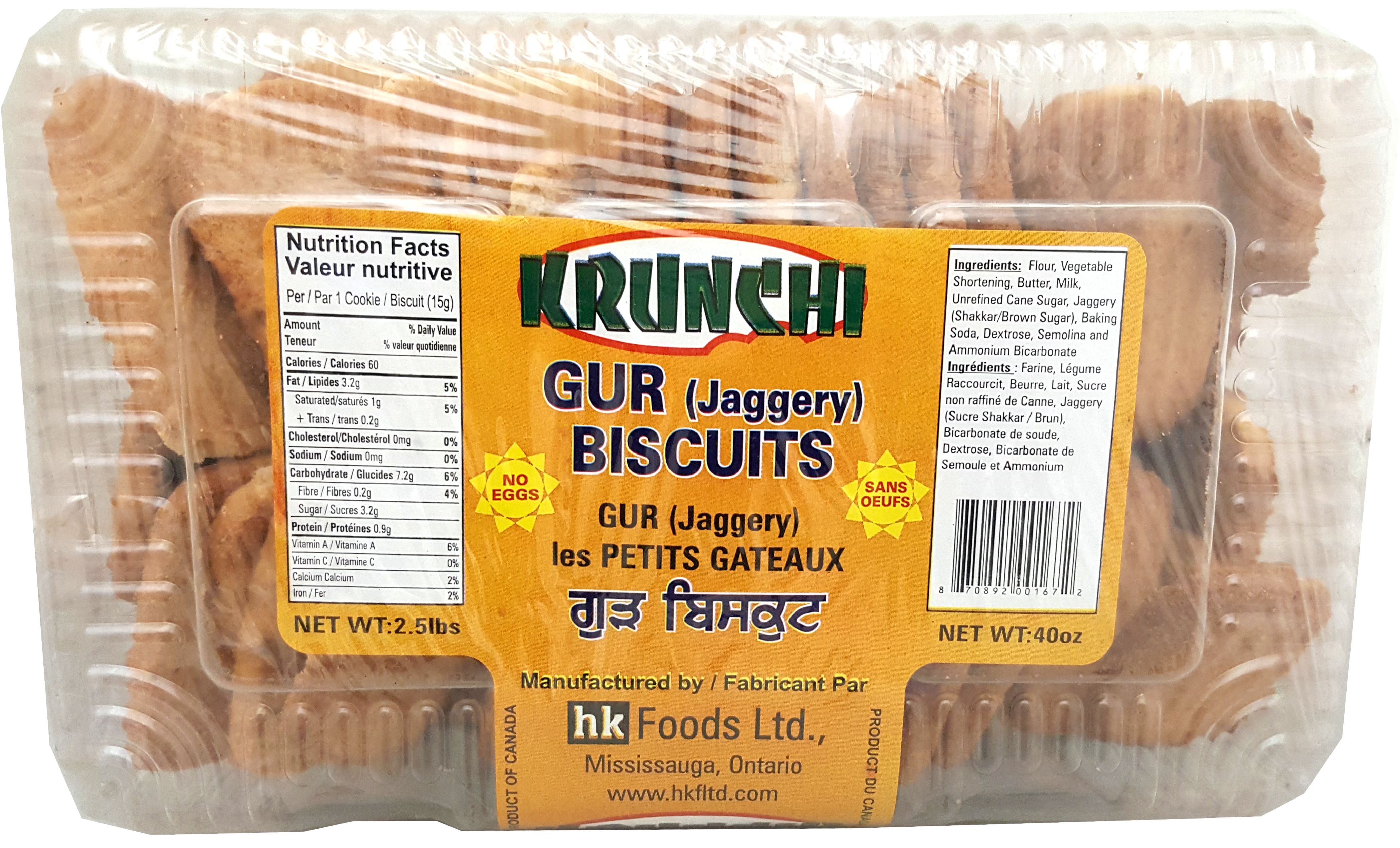Gur (Jaggery) Biscuits 40oz