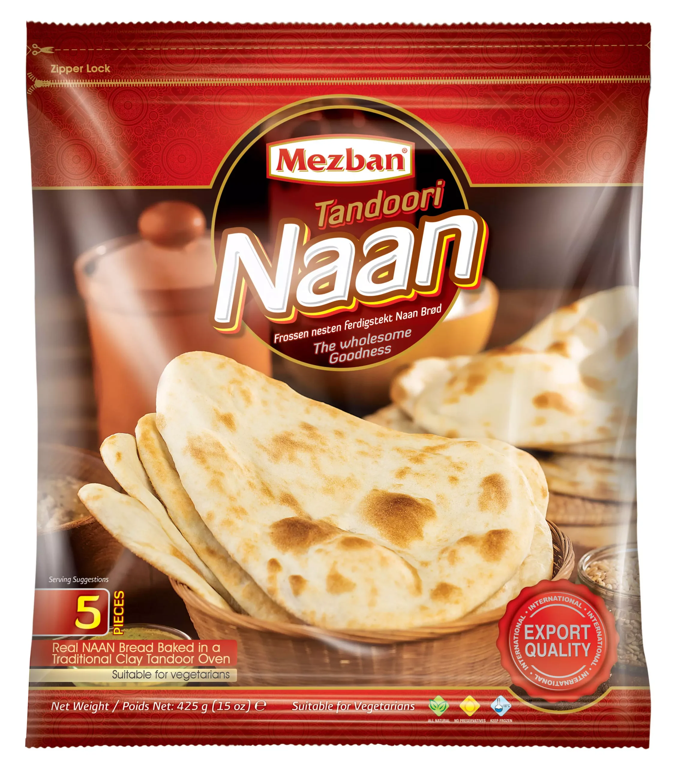 Mezban Tandoori Naan New (5Pcs)