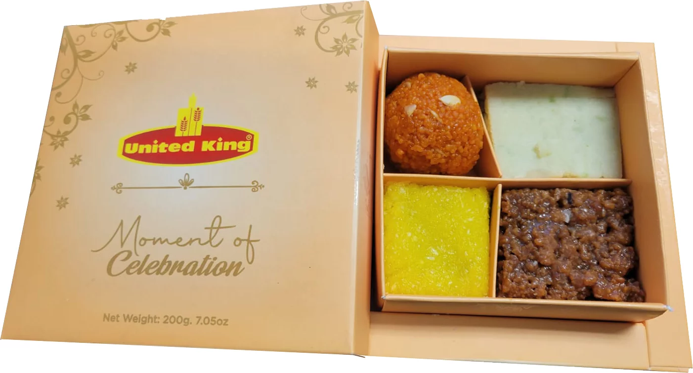 United King Mix Mithai Gift Box (4Pcs)