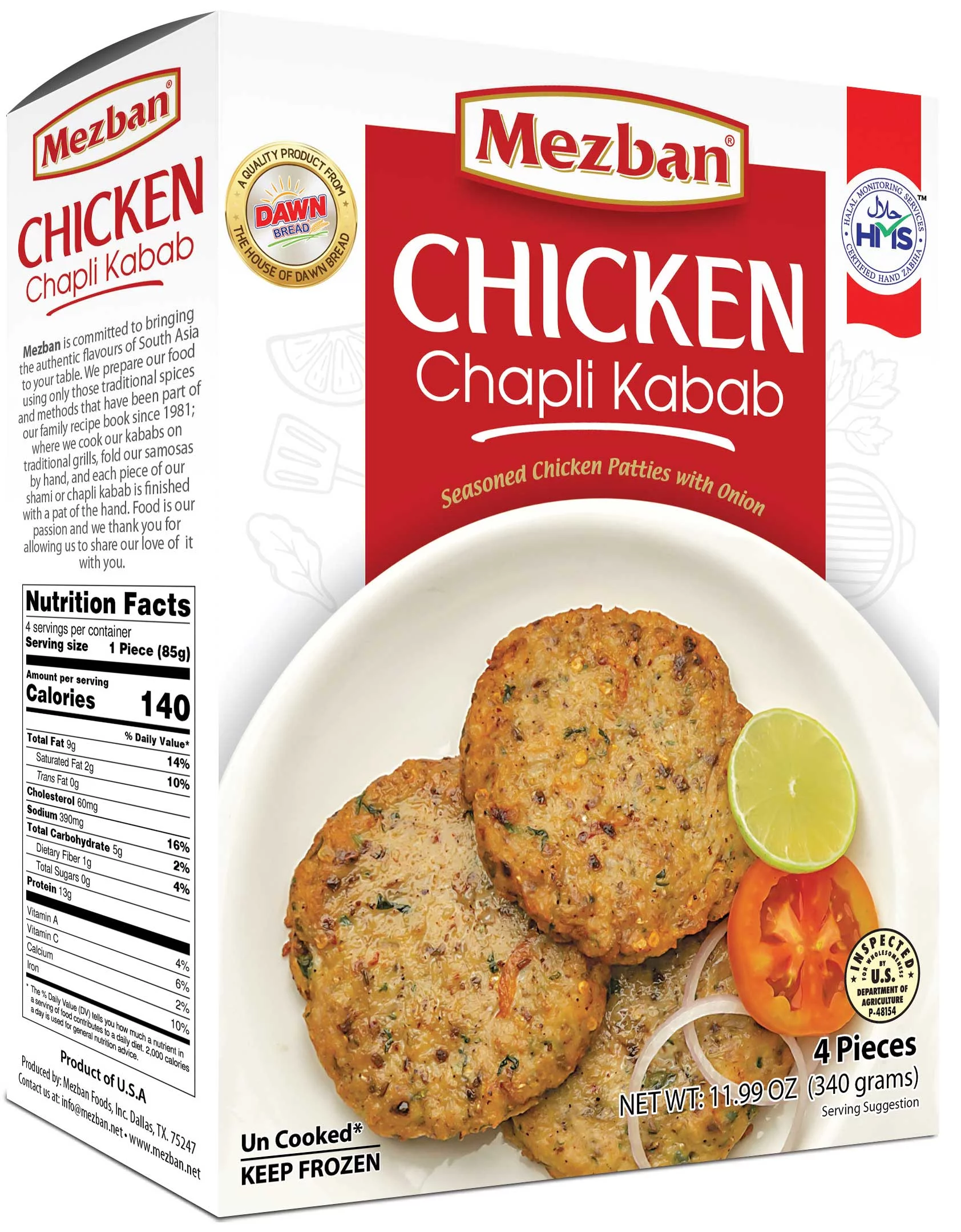 Mezban Chicken Chapli Kabab (4Pcs)