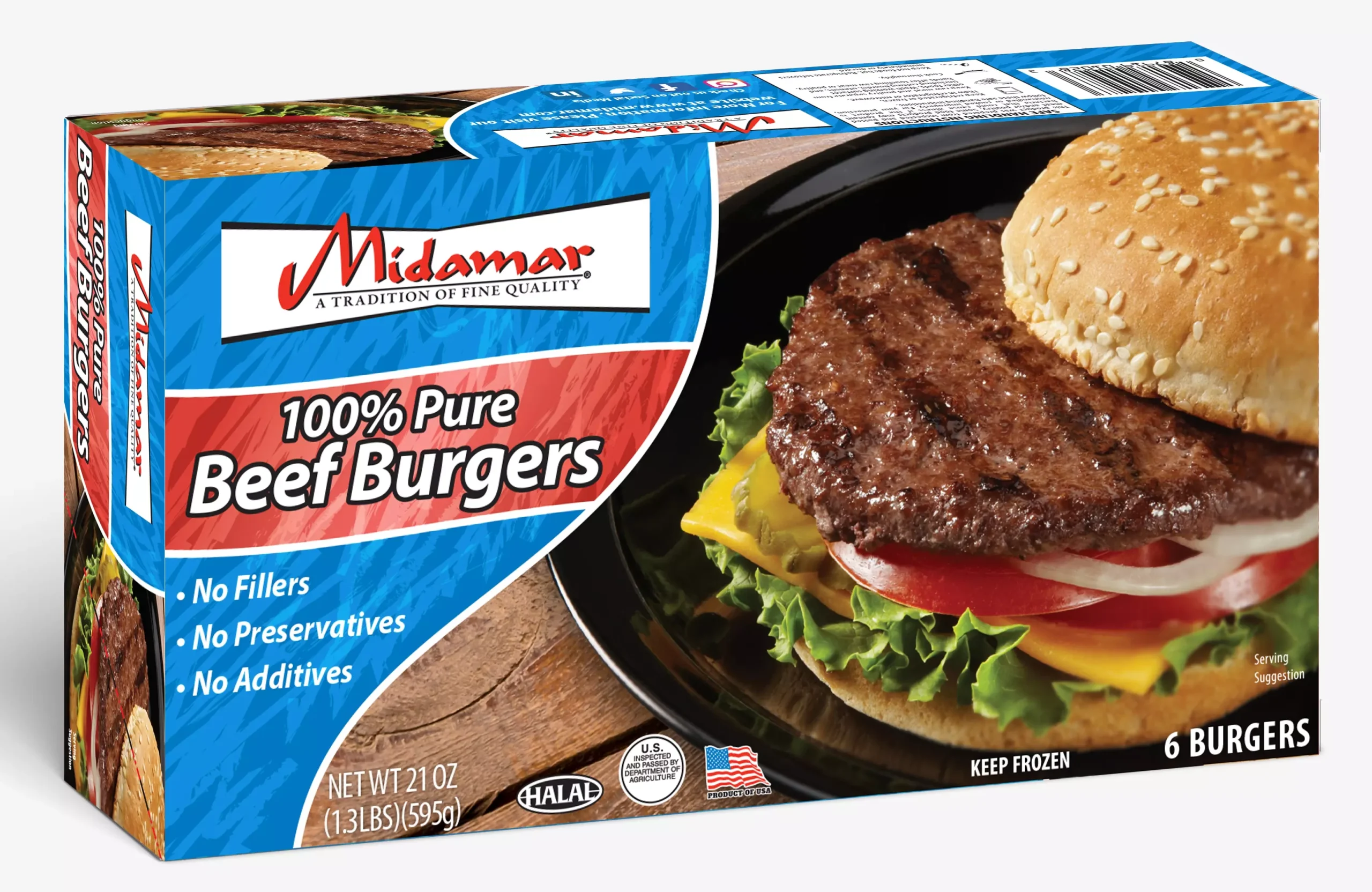 Midamar Beef Patties% Pure