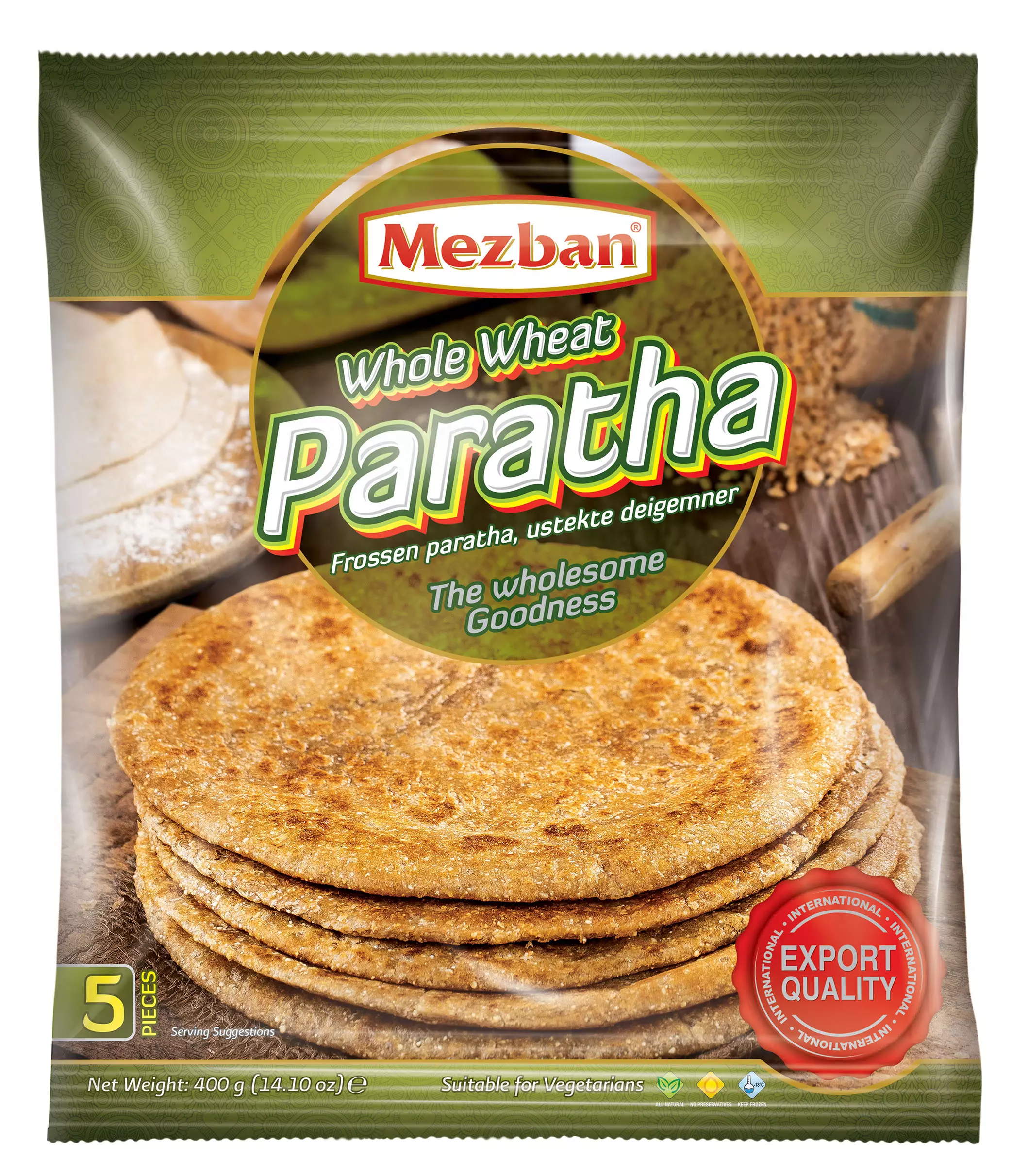 Mezban Whole Wheat Paratha (5Pcs)