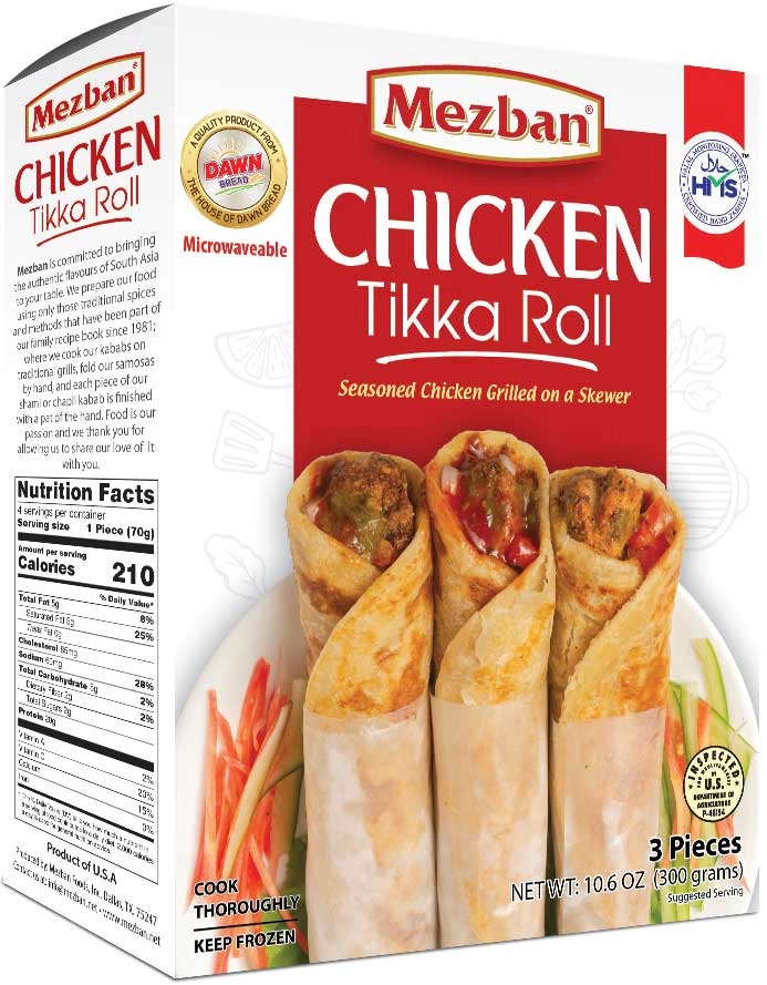 Mezban Chicken Tikka Roll (3Pcs)