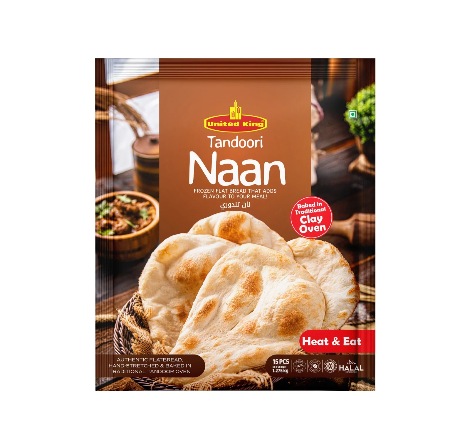 United King Tandoori Naan VP (15 Pcs)