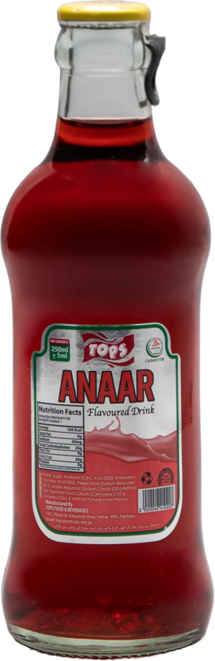 Tops Anar Drink (Glass Bottle)