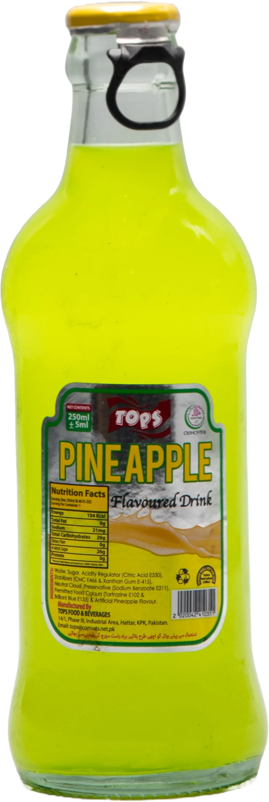 Tops Pineapple Drink (Glass Bottle)