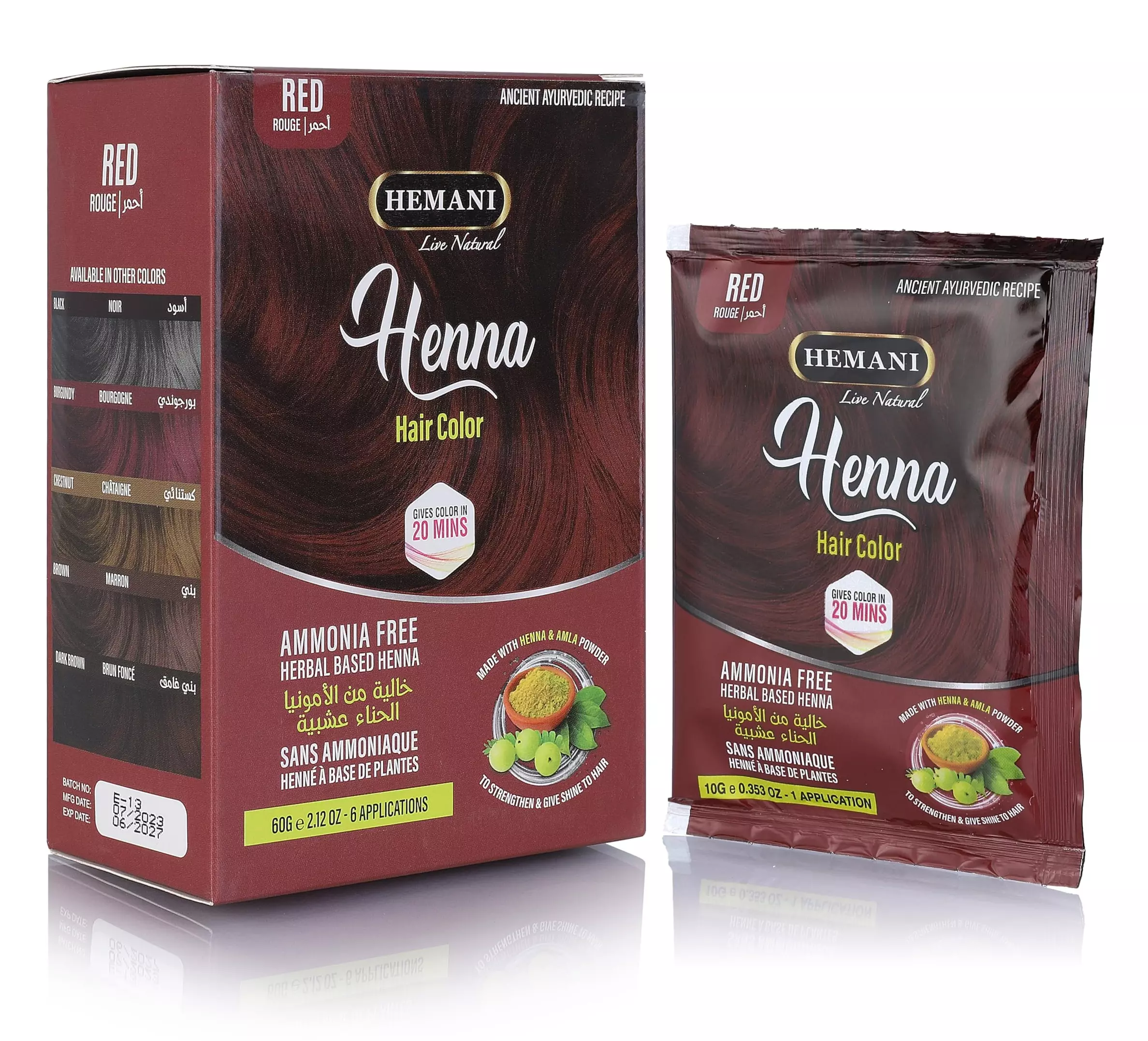 Hemani Henna Hair Color - Red